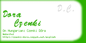 dora czenki business card